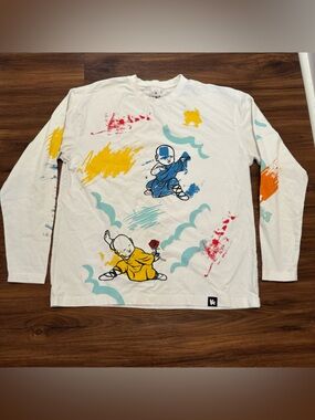 NWOT Young LA Monk Spray Paint Splatter Graphic Long sleeve shirt streetwear S